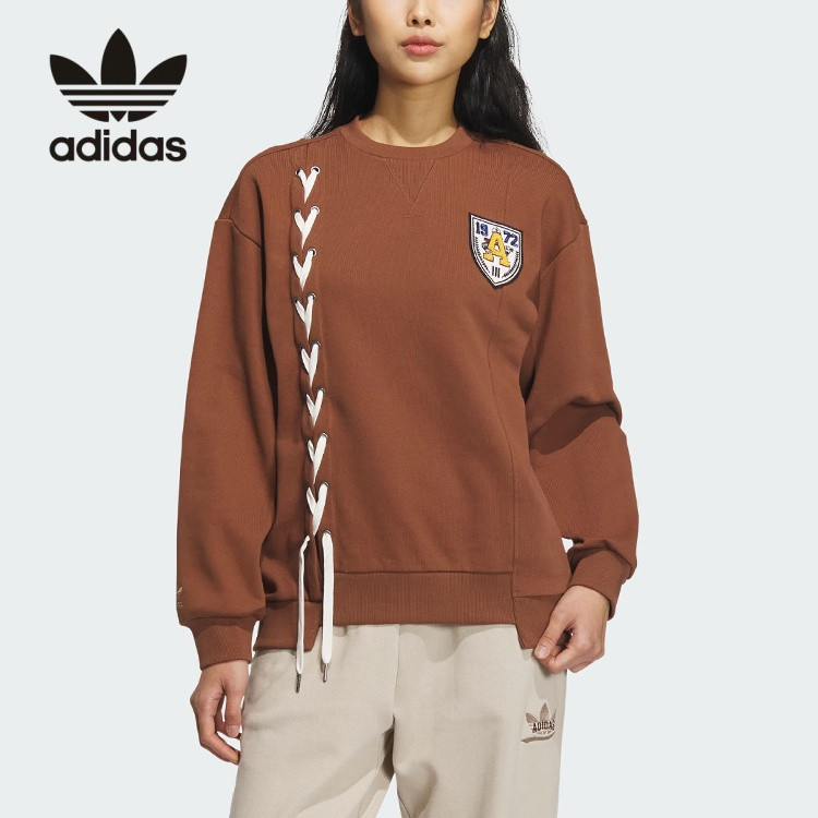【adidas】Áo MC CLASSIC CREW nữ Adidas phong cách Hàn Quốc dễ phối đồ thoải mái thời trang thêu form rộng