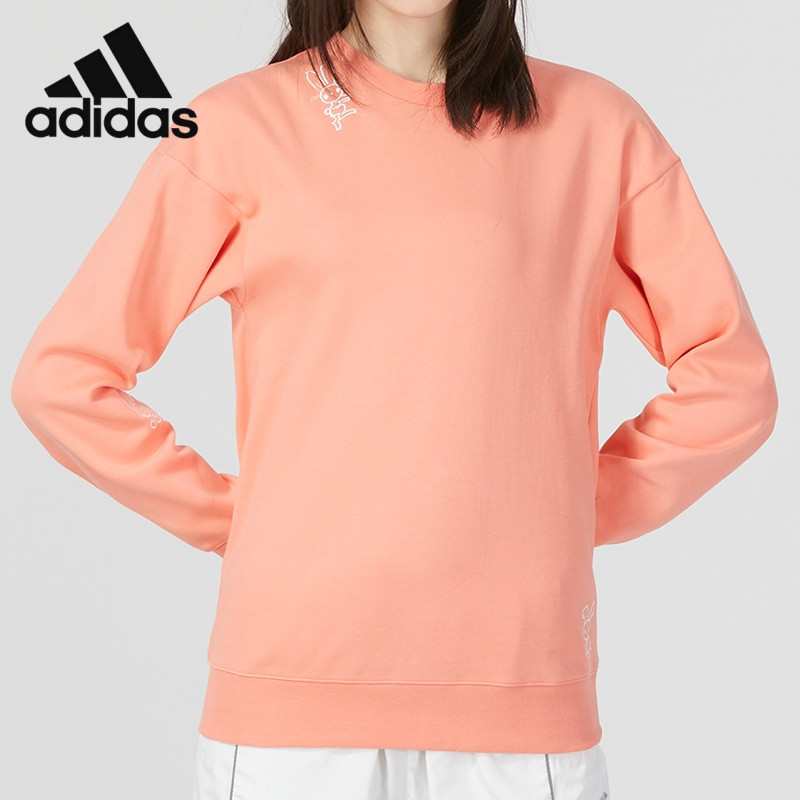 【adidas】Áo hoodie nữ Adidas CNY sweat cartoon không thêu thể thao casual form rộng