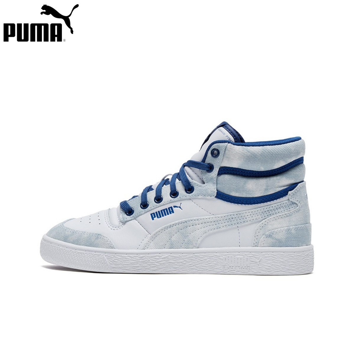 【Puma】Giày sneaker nữ Puma Ralph Sampson denim washed denim thời trang mid-top